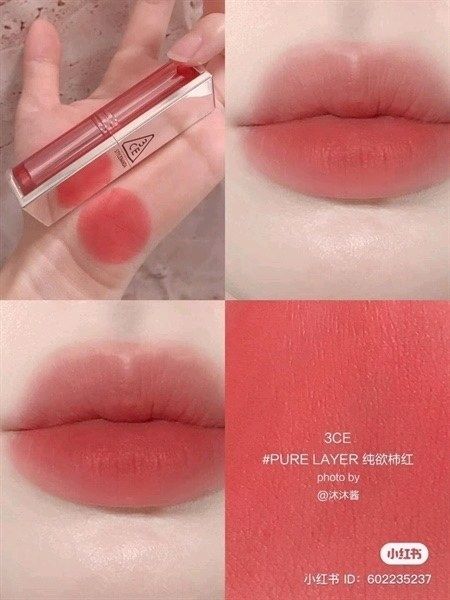  Son 3CE blurmatte lipstick #pure Layer 