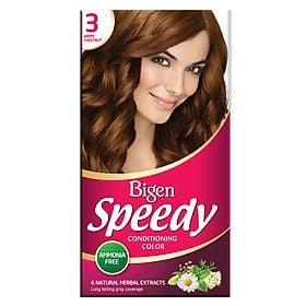  Thuốc nhuộm tóc Bigen Speedy nâu hạt dẻ ánh đỏ 