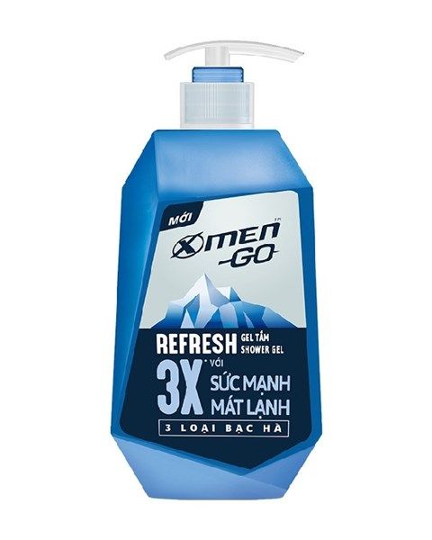  Gel sữa tắm X-men refresh 3x 3 loại bạc hà 630 gr 