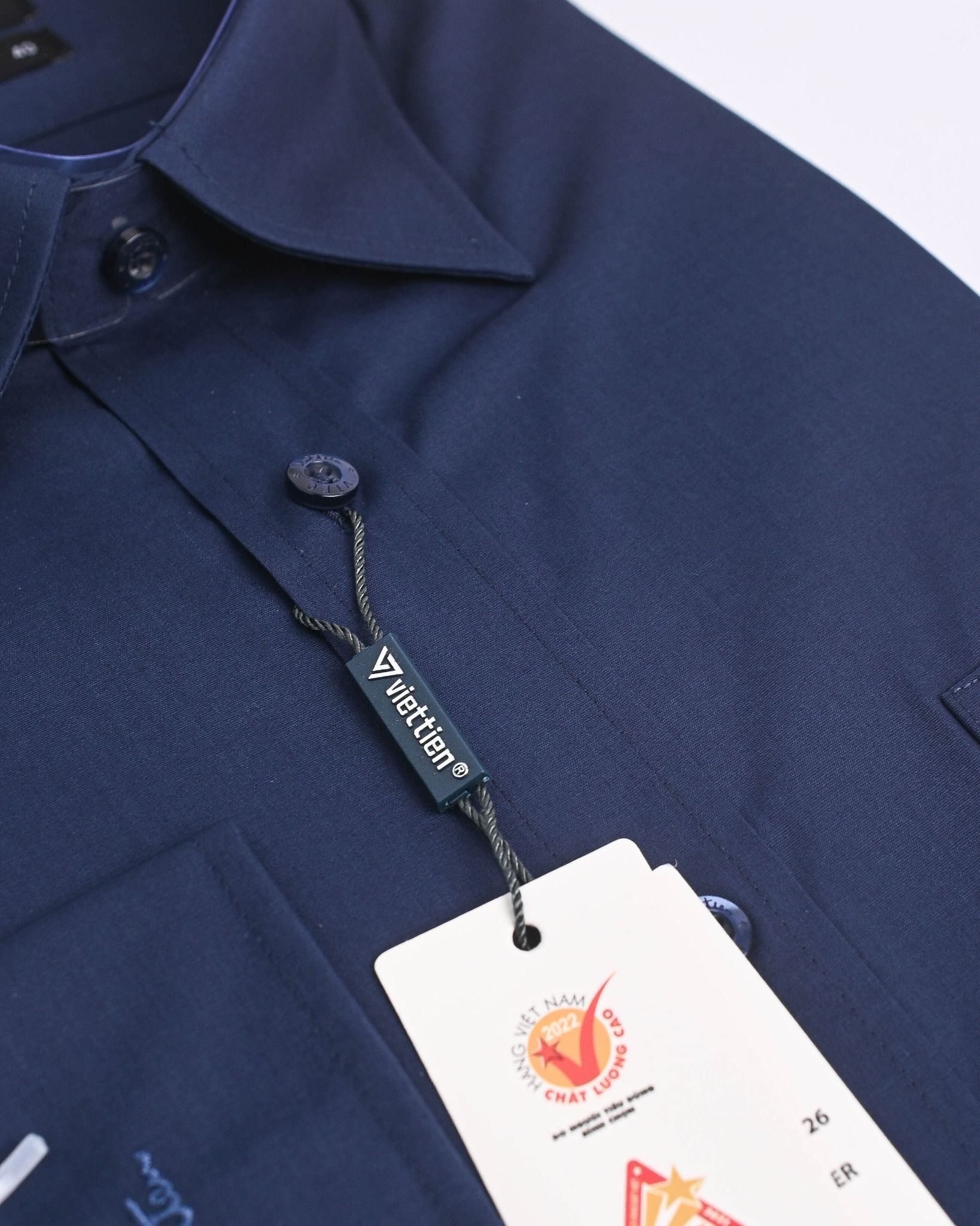 Áo sơ mi tay dài Việt Tiến (Navy) 
