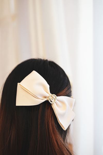  Kẹp tóc nơ vải 