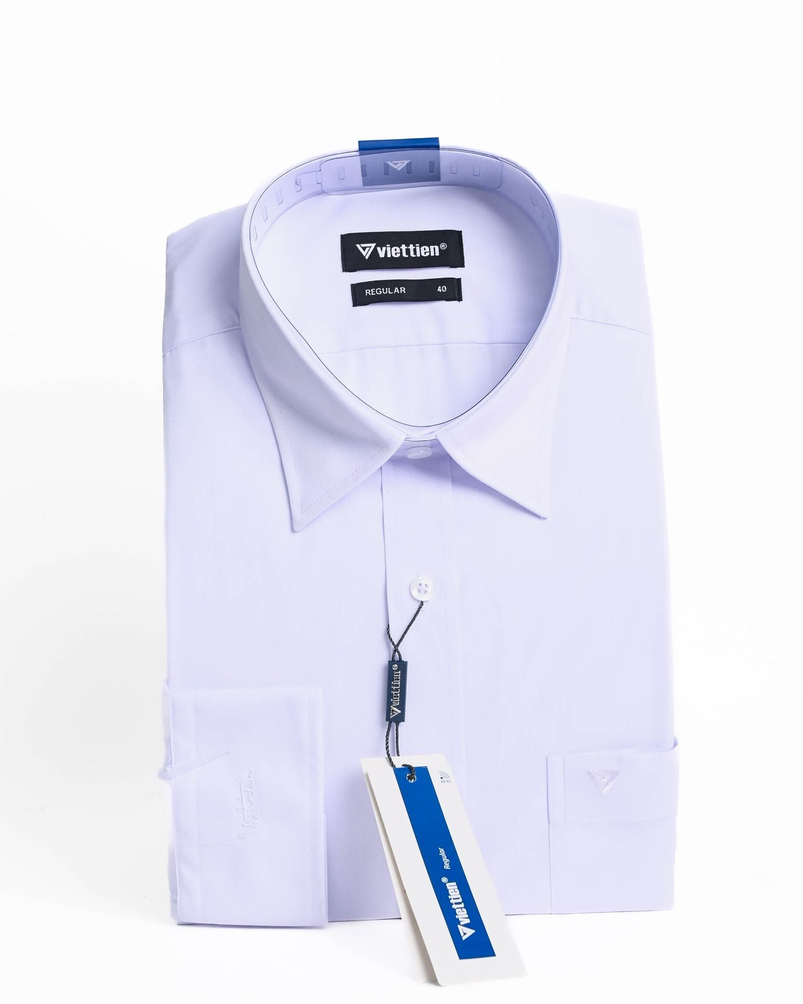  Áo sơ mi Việt Tiến tay dài trắng 