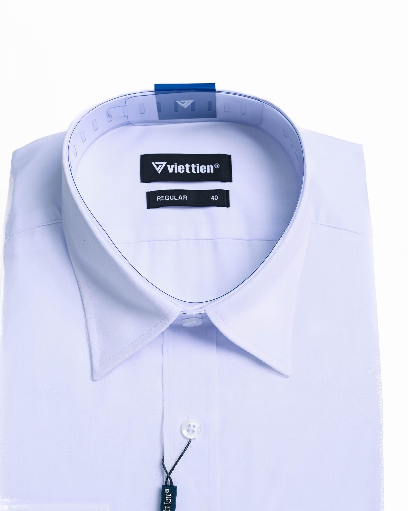  Áo sơ mi Việt Tiến tay dài trắng 