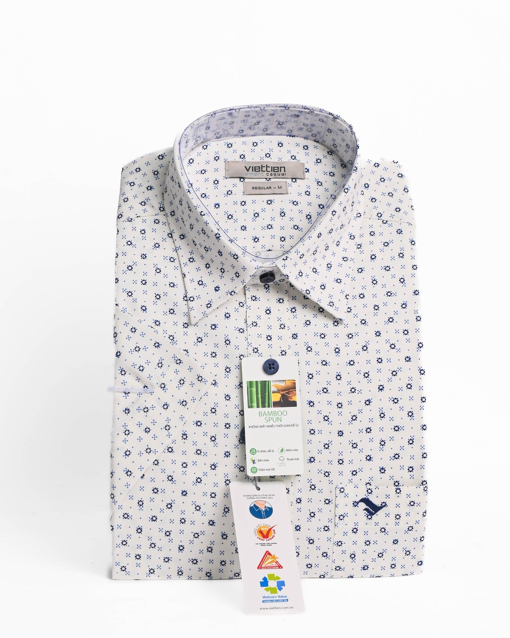 Áo sơ mi Việt Tiến tay ngắn 