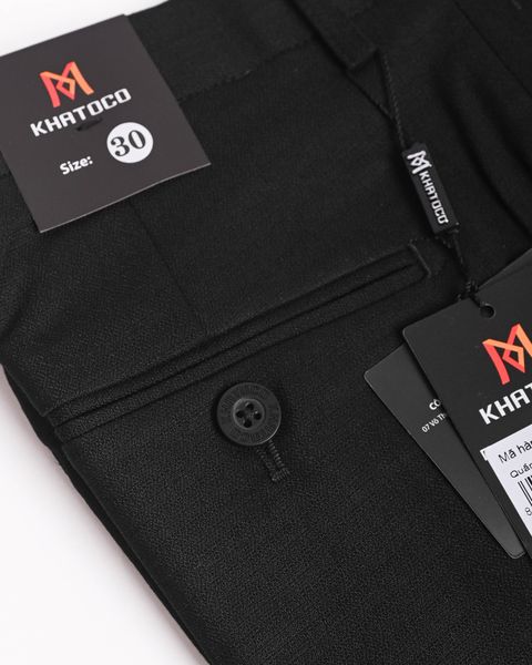  Quần tây nam Khatoco không ly màu đen xám (tặng vớ cao cấp) 