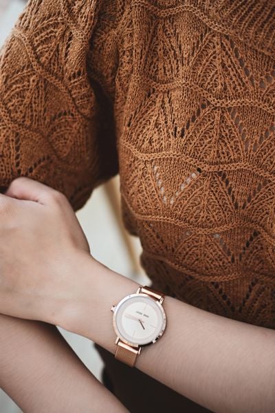  Nine West Women's Gold-Tone Mesh Bracelet Watch 