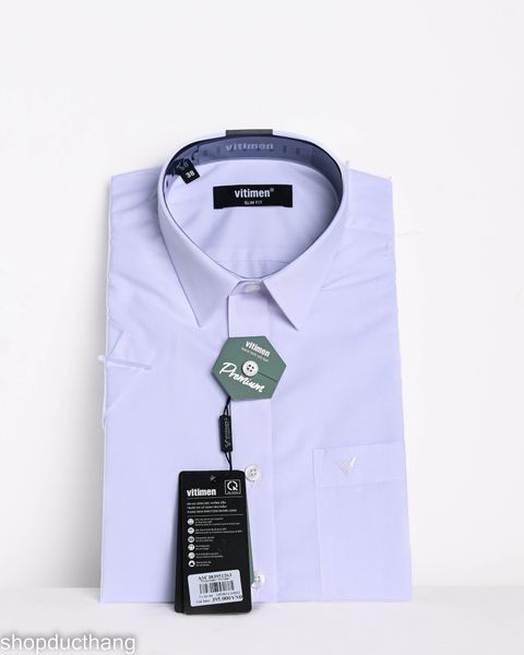  Áo sơ mi trắng Vitimen tay ngắn 