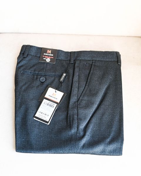  Quần tây nam Khatoco không ly màu xanh xám mã Q1M478R0-INMA041-2211-0 