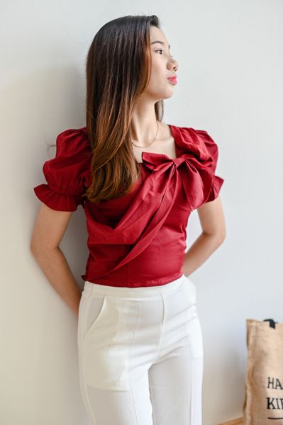  Quần tây ống bát trắng 