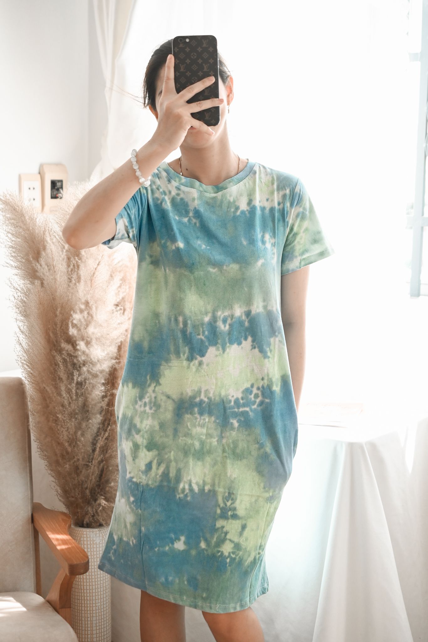 Đầm maxi 2 dây hồng loang màu  Quần Áo Xưởng May ANN
