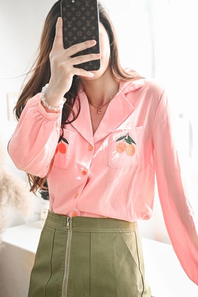  Áo sơ mi nữ form rộng 