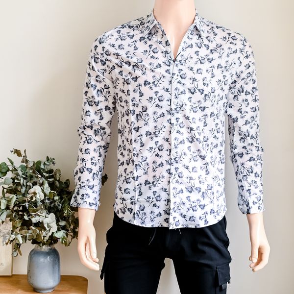  Áo sơ mi tay dài Bông nam 