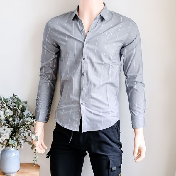  Áo sơ mi sọc tay dài 