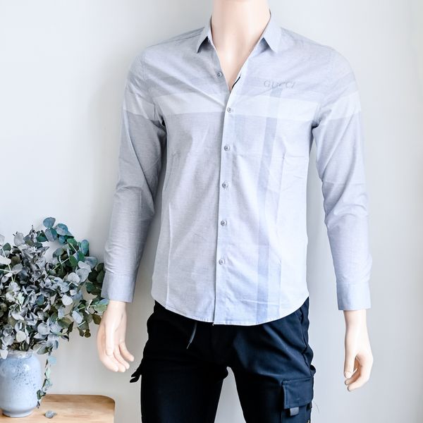  Áo sơ mi tay dài sọc Gucci 