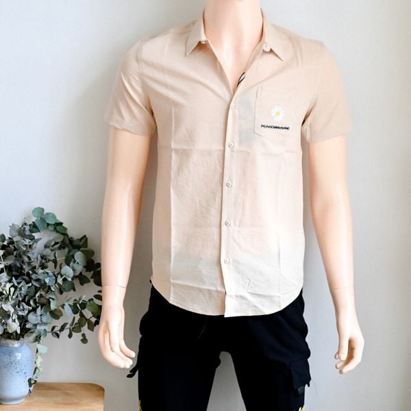  Áo sơ mi nam tay ngắn hoa cúc 