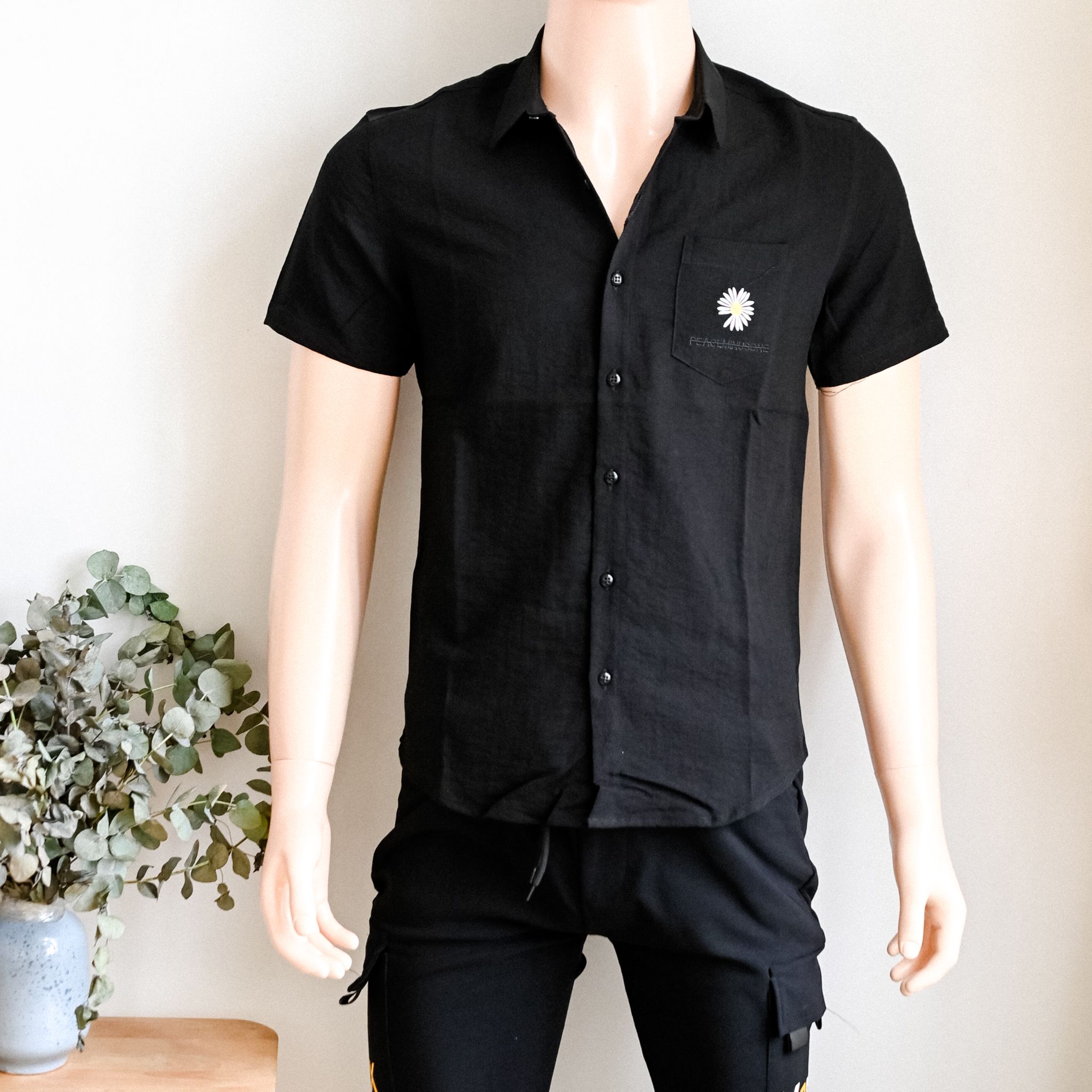Áo sơmi tay lỡ unisex DREAM màu ĐENNÂUXANH LÁ  Nam nữ unisex  Áo Sơ  Mi bóng chày form rộng style Ulzzang  Shopee Việt Nam