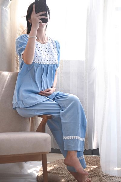  Đồ bộ bầu tay ngắn quần dài 