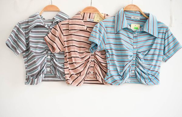  Áo thun sọc crop top 