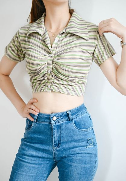  Áo thun sọc crop top 
