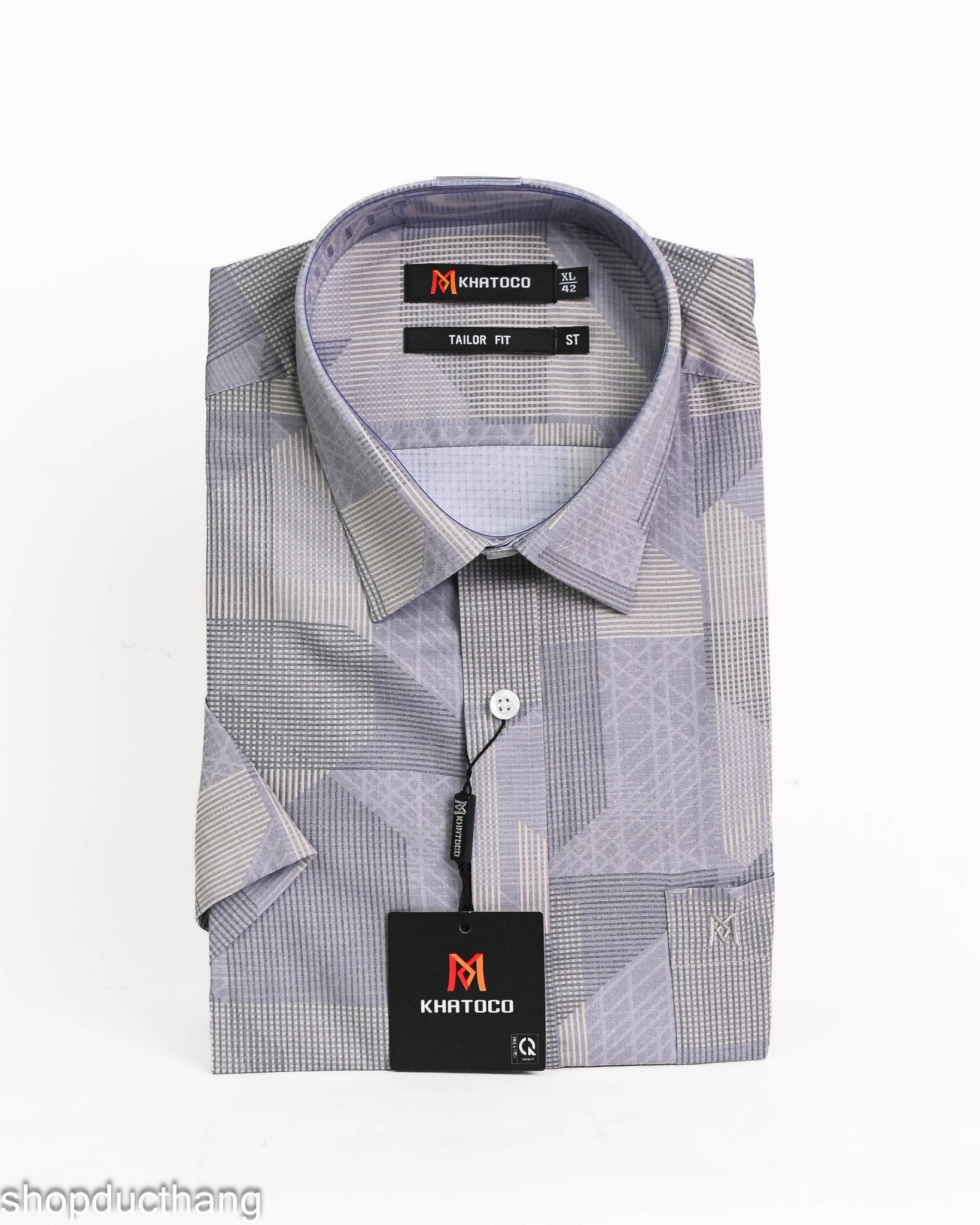  Áo sơ mi tay ngắn Khatoco 
