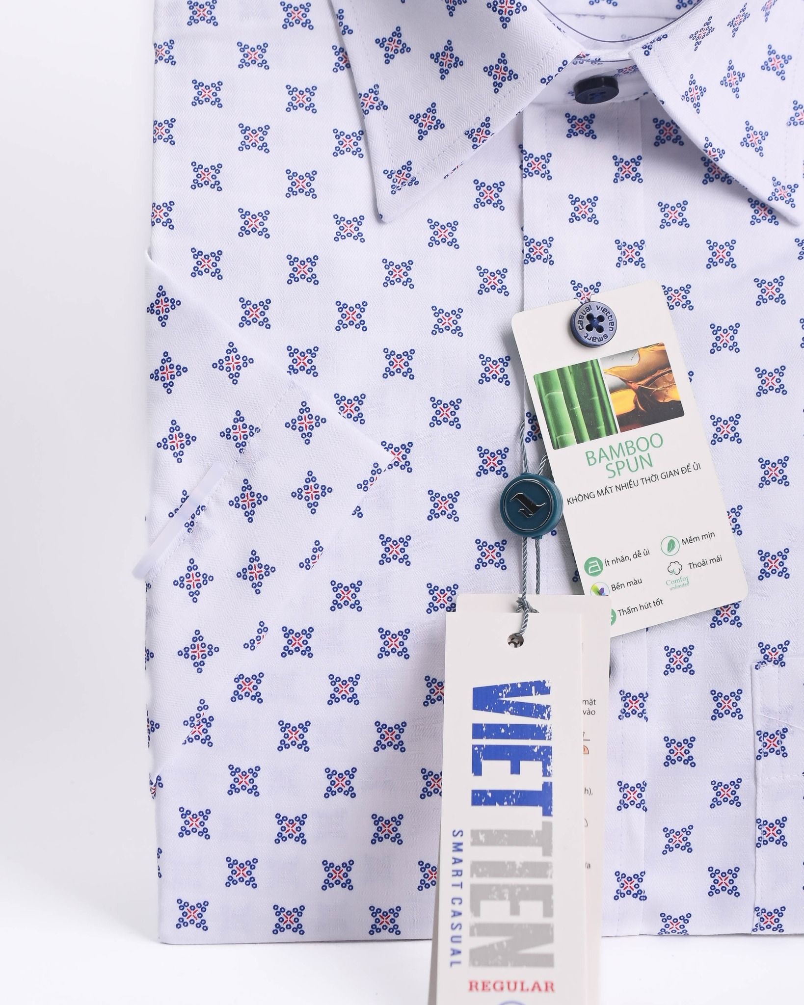  Áo sơ mi Việt Tiến tay ngắn 