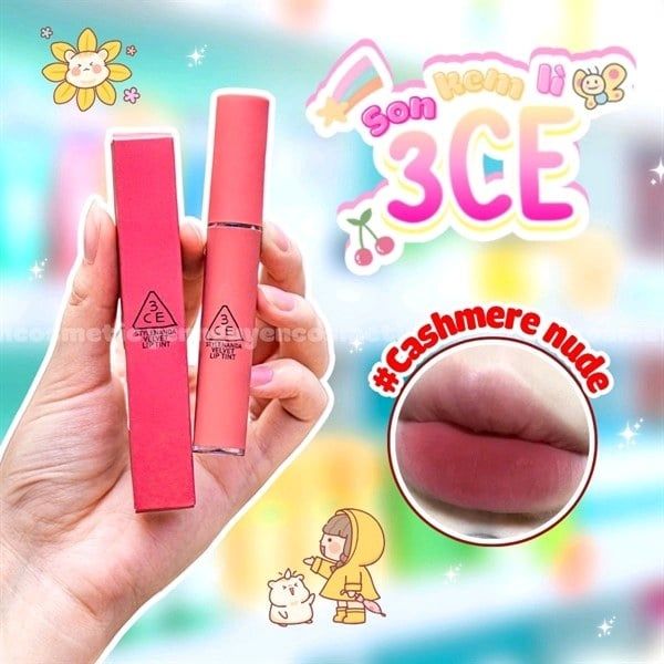  Son kem 3CE velvet lip tint 