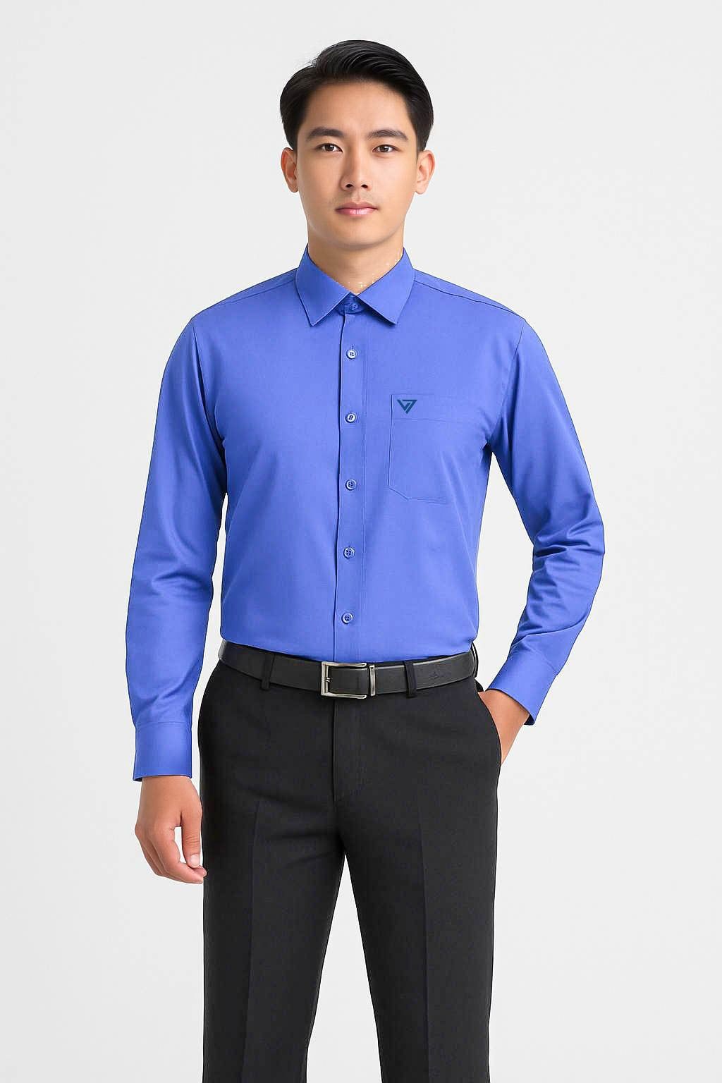  Áo sơ mi Việt Tiến tay dài (màu Bill) 