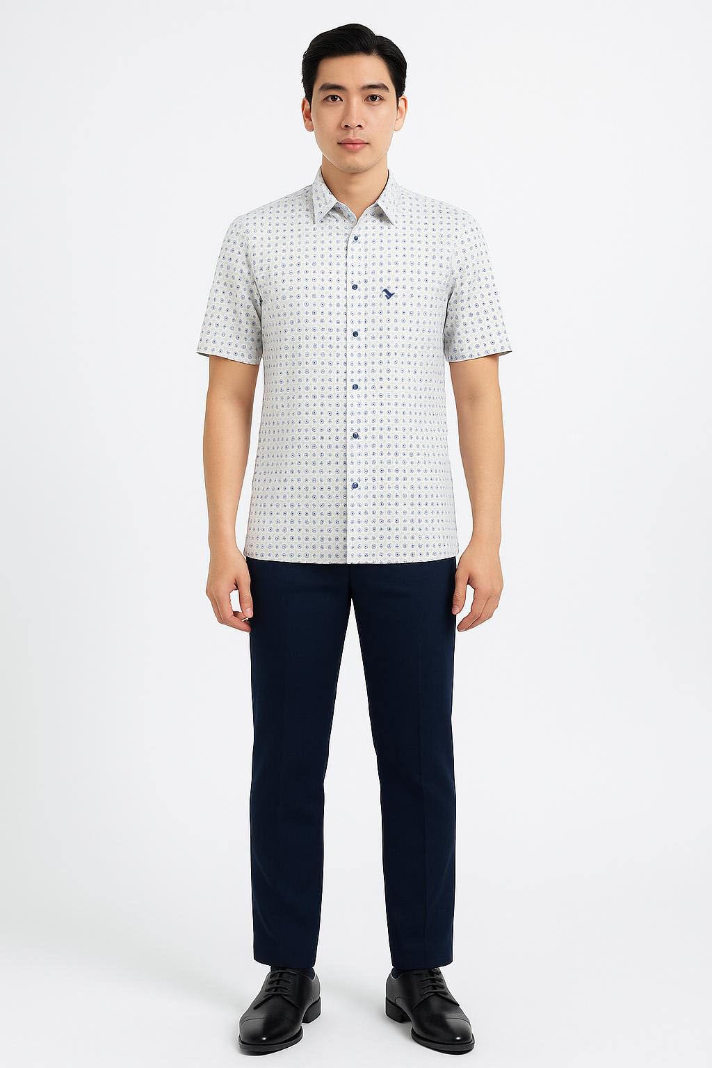  Áo sơ mi Việt Tiến tay ngắn 