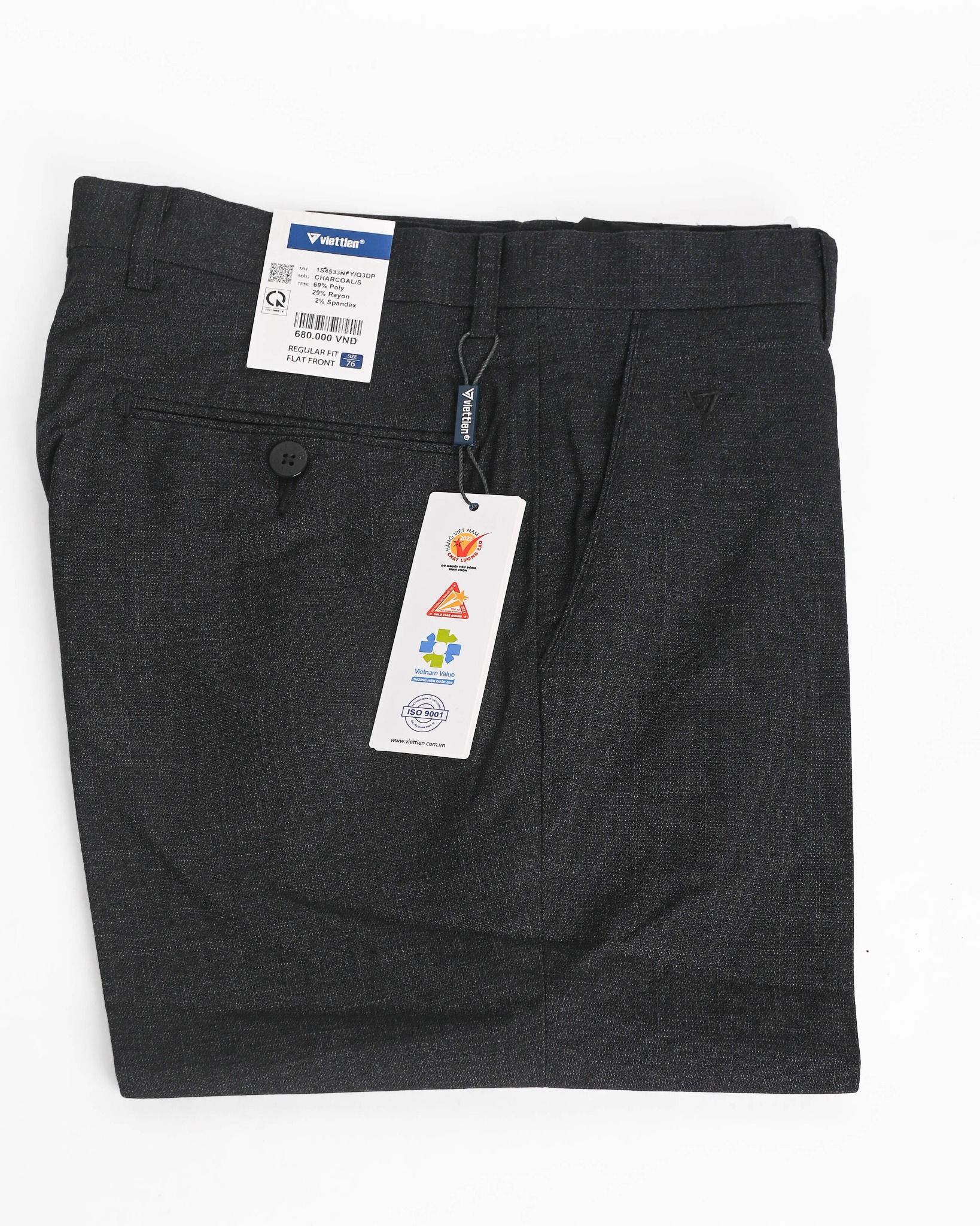  Quần Tây Nam Việt Tiến – Màu Charcoal 