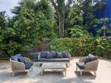 Bộ Sofa Thư Giãn Gỗ Ngoài Trời Kết Hợp Dây Dù PALAWAN (RASF-111-KD)