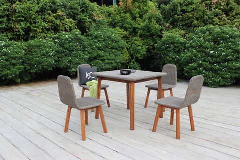 Bộ Bàn Ăn Ngoài Trời Chân Gỗ 4 Chỗ RADS-171