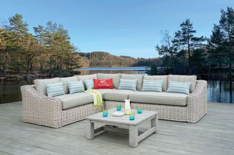 Bộ Sofa Mây Nhựa Chữ L Ngoài Trời HAWAII RASF-180