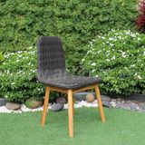 Bộ Bàn Ăn Ngoài Trời Chân Gỗ 6 Chỗ RADS-171A