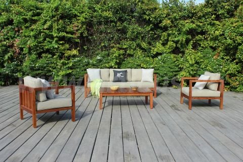 Bộ Sofa Gỗ Teak Ngoài Trời RASF-204