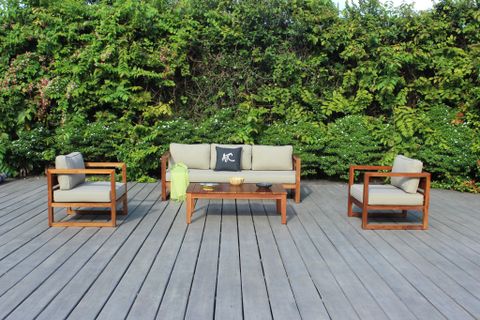 Bộ Sofa Ngoài Trời Khung Gỗ Teak RASF-205