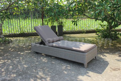 Giường Tắm Nắng Đơn Mây Nhựa Tựa Lưng Điều Chỉnh RABD-151