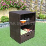 Tủ Kệ Ngoài Trời 2 Tầng Mây Nhựa Cho Sân Vườn RACA-002