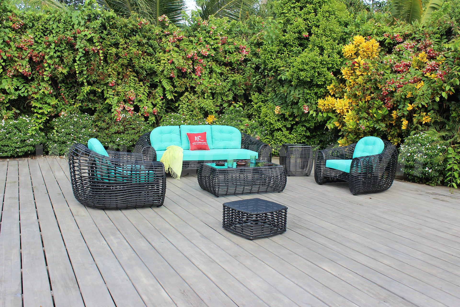 Bộ Sofa 3-1-1 Giả Tre Ngoài Trời Sang Trọng RASF-053