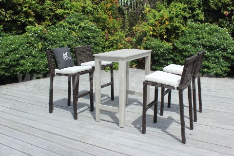 Bộ Bar Cafe Giả Tre Nhỏ Gọn Bàn Gỗ RABR-103