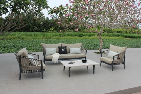 Bộ Sofa Ngoài Trời Dây Dù Khung Nhôm RASF-199