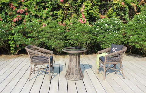 Bộ Bàn Ăn Mây Nhựa Dây Tròn 2 Ghế RADS-176