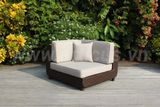 Bộ Sofa Mây Nhựa Kết Hợp Giường Nằm Ngoài Trời RASF-117-BROWN