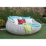 Giường Tắm Nắng Mây Nhựa Tròn Có Mái Che RABD-062A