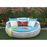 Giường Tắm Nắng Mây Nhựa Tròn Có Mái Che RABD-062A