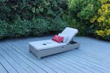 Giường tắm nắng tựa lưng mây nhựa hiện đại RABD-127