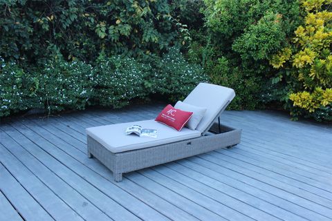 Giường tắm nắng tựa lưng mây nhựa hiện đại RABD-127