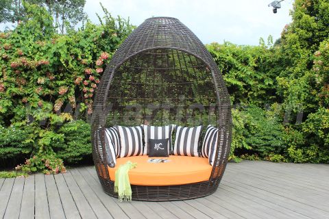 Giường Tắm Nắng Dây Giả Tre Hình Quả Trứng RABD-148