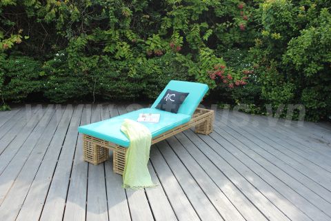 Giường Tắm Nắng Dây Giả Tre Ngoài Trời RABD-149