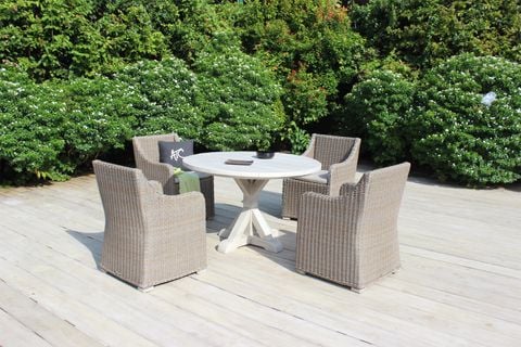 Bộ Bàn Ăn 4 Ghế Mây Nhựa Ngoài Trời RADS-152-5479