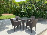 Bộ Bàn ăn Ngoài Trời Mây Nhựa 4 Ghế RADS-249